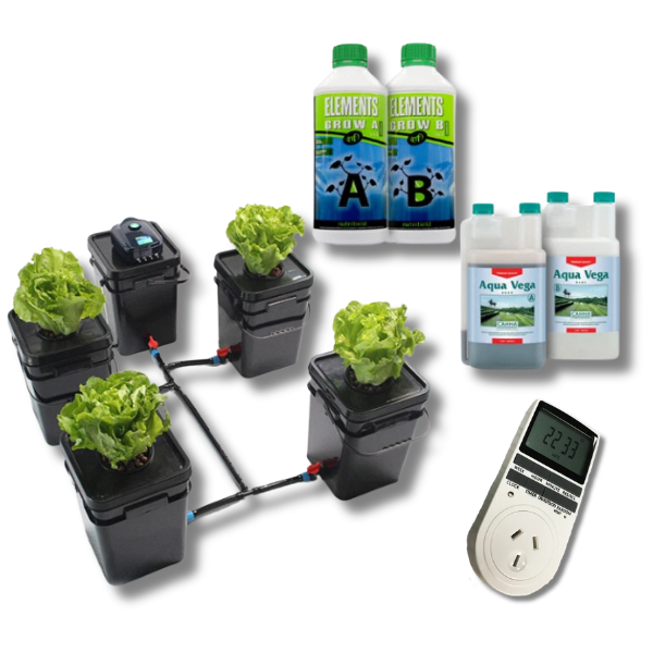 5x 21L DWC Deep Water Culture System for Fast Plant Growth-Off Grid Living Supplies