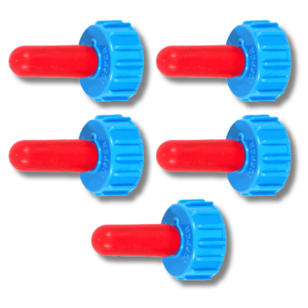 5x Teat Feeders with Excal Bottle Toppers for Lambs & Calves-Off Grid Living Supplies Australia