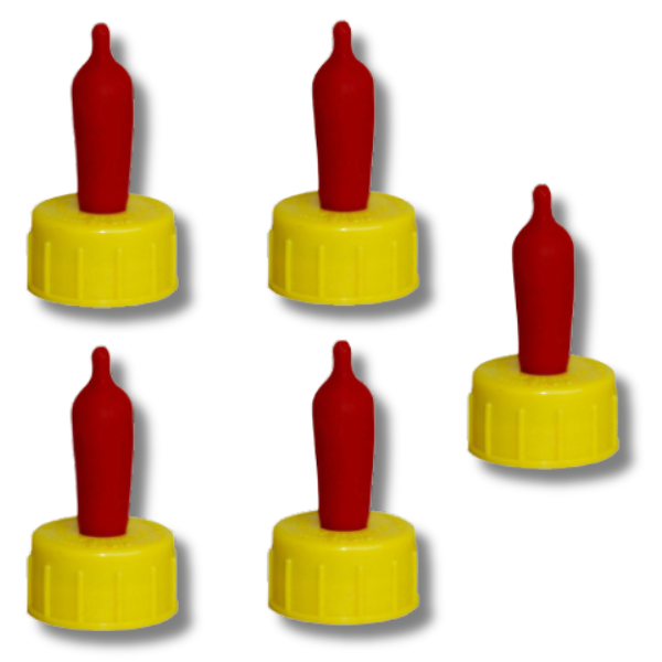 5x Teat Feeders with Soft Drink Bottle Toppers for Lambs & Calves - Screw-On Nipple Type-Off Grid Living Supplies Australia