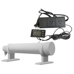 6" 150mm Inline Axial Fan 120W with Temperature & Humidity Controller-Off Grid Living Supplies