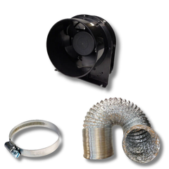 6" Axial Extractor Exhaust Fan with Ducting & Clamp Ventilation Kit-Off Grid Living Supplies