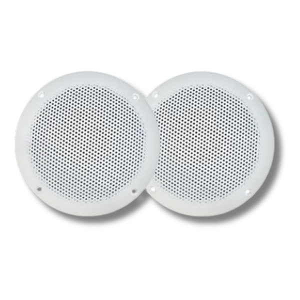 6 Inch 160mm Ultra Slim Speakers White For Caravan & RVs-Off Grid Living Supplies Australia