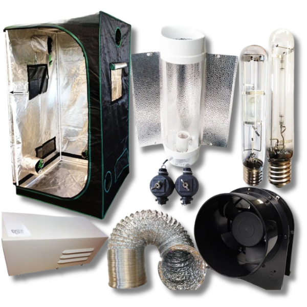 6 Inch Cool Tube Reflector 250W MH / HPS Grow Light Magnetic Ballast Fan & Ducting Kit-Off Grid Living Supplies