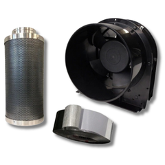 6" Inline Axial Fan with Carbon Filter & Ventilation Kit-Off Grid Living Supplies