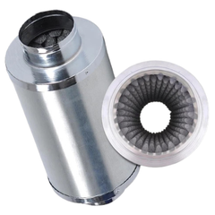 6" Inline Fan with Carbon Filter, Ducting & Muffler Silencer Ventilation Kit-Off Grid Living Supplies