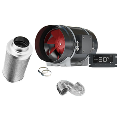 6" Inline Fan with Filter, Ducting, Speed Control & Humidity Screen-Off Grid Living Supplies