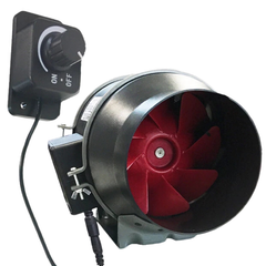 6" Inline Fan with Filter, Ducting, Speed Control & Humidity Screen-Off Grid Living Supplies