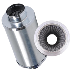 6" Low Noise Duct Fan with NRC Silencer, Ducting & Carbon Filter-Off Grid Living Supplies