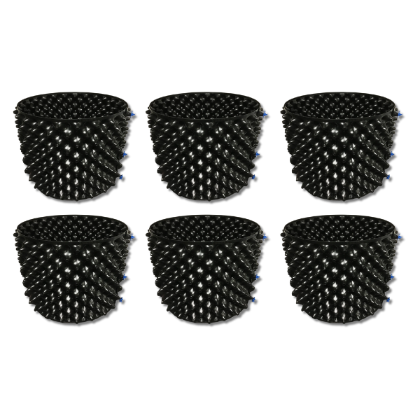 6 Pack Air Grow Rocket Pots 30x30cm with Solid Auto Feeding Base-Off Grid Living Supplies
