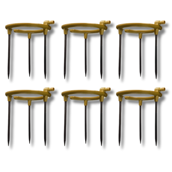 6 Pack Hydroponics Hydo Halo Water Ring 12 Inch Shower Irrigation 13mm Input-Off Grid Living Supplies