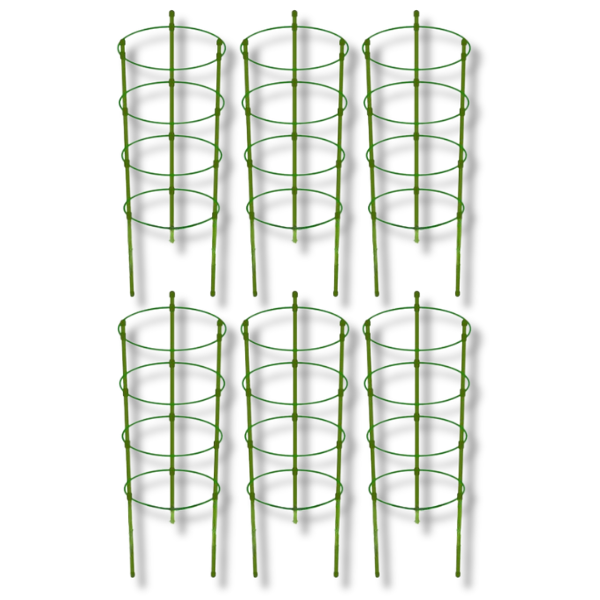 6 Pack Orchid Vine Flower Trellis Tomato Plant Support Cage 120cm Frame-Off Grid Living Supplies