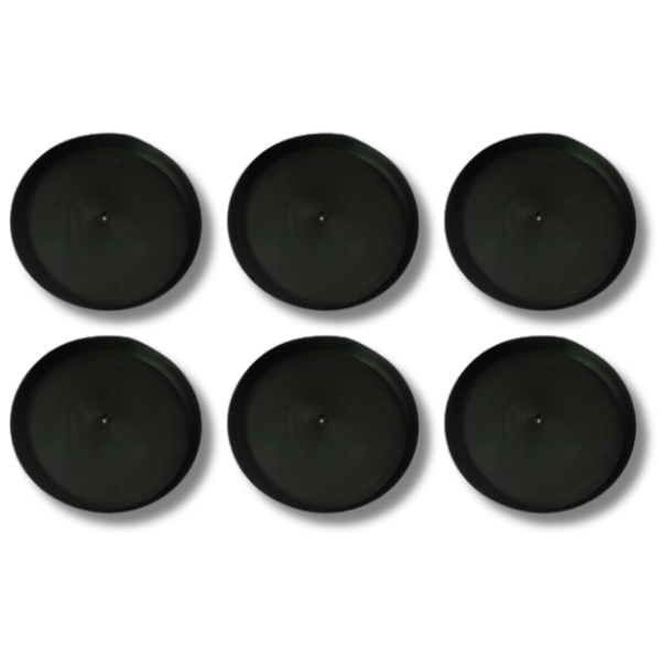 6 Pack Plant Grow Pot Saucers 300mm PP Material Non Toxic-Off Grid Living Supplies