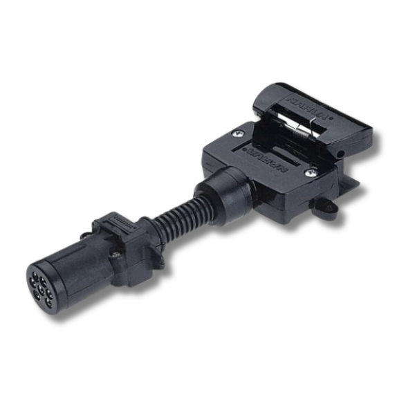 6 Pin Small Round Socket To 7 Pin Flat Plug On Trailer-Off Grid Living Supplies Australia