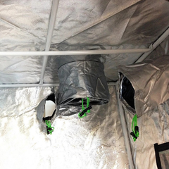 6 Pot Aeroponics System with T5 Mirror Shade Light & 80x80x160cm Grow Tent-Off Grid Living Supplies
