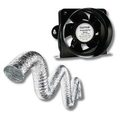 6" Ventilation Kit with Inline Fan & Ducting for Grow Room Cooling-Off Grid Living Supplies