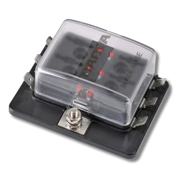 6 Way Sstandard Fuse Box With Led Fault Indicators-Off Grid Living Supplies Australia