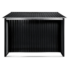 6 x 8ft Garden Shed with Semi-Closed Storage - Black-Off Grid Living Supplies Australia