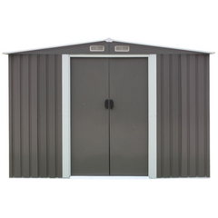 6 x 8ft Garden Shed with Spire Roof - Grey-Off Grid Living Supplies Australia