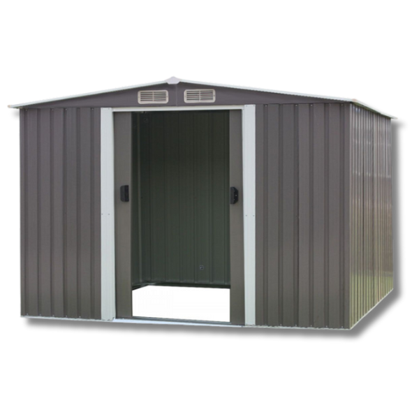 6 x 8ft Garden Shed with Spire Roof - Grey-Off Grid Living Supplies Australia