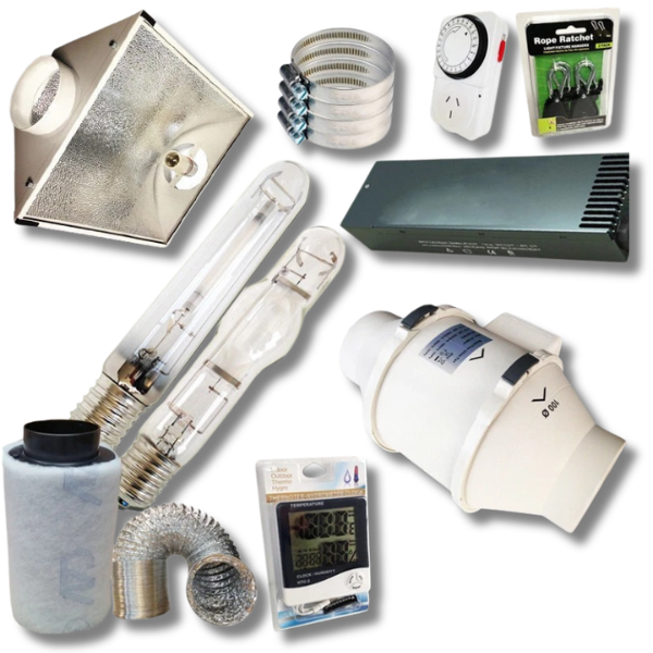 600W / 1000W HPS MH Digital Ballast Combo with 6 Inch Cool Vent Fan & Carbon Filter-Off Grid Living Supplies