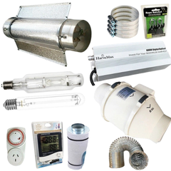 600W / 1000W HPS / MH Lighting Kit with Digital Ballast, Cool Tube, Fan and Filter-Off Grid Living Supplies