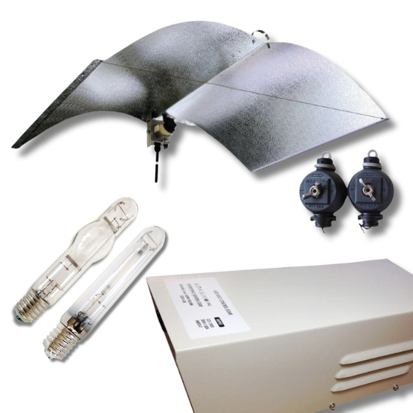 600W A-Wing Reflector Grow Light Kit with Ballast and HPS / MH Lamps-Off Grid Living Supplies