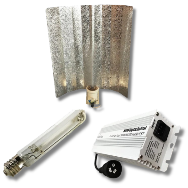 600W Digital Ballast with HPS Lamp and Large 65x55cm Wing Shade Combo-Off Grid Living Supplies