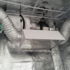 600W HPS Air Cooled Grow Light Tent with 6 Pot Drip System-Off Grid Living Supplies