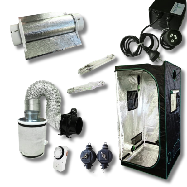 600W HPS/MH Cool Tube Grow Light Tent with Fan Ducting Ventilation Hydroponics-Off Grid Living Supplies