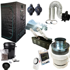 600W Hydroponics Grow Tent Kit with HPS MH Shade Grow Light and DWC Fan System-Off Grid Living Supplies