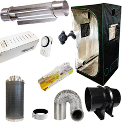 600W MH Grow Light Kit with Ballast, Cool Tube, Filter, Fan and 1.2x1.2x2m Grow Tent-Off Grid Living Supplies