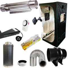 600W MH Grow Light Kit with Ballast, Cool Tube, Filter, Fan and 1.2x1.2x2m Grow Tent-Off Grid Living Supplies