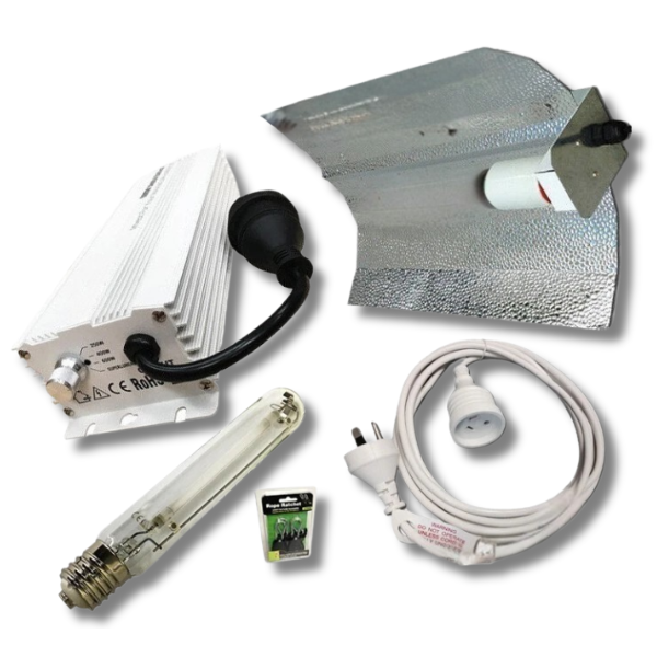 600W Super HPS Lamp with Reflector, Ballast, Extension Lead and Ratchet-Off Grid Living Supplies
