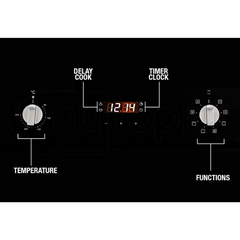 60cm 70L 8 Function Fan Forced Built-In Stainless Steel Oven with Grill-Off Grid Living Supplies Australia