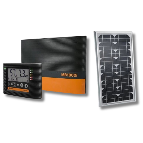 60km 130W Solar Panel MBS1800i Solar Electric Fence Energiser - Gallagher-Off Grid Living Supplies Australia