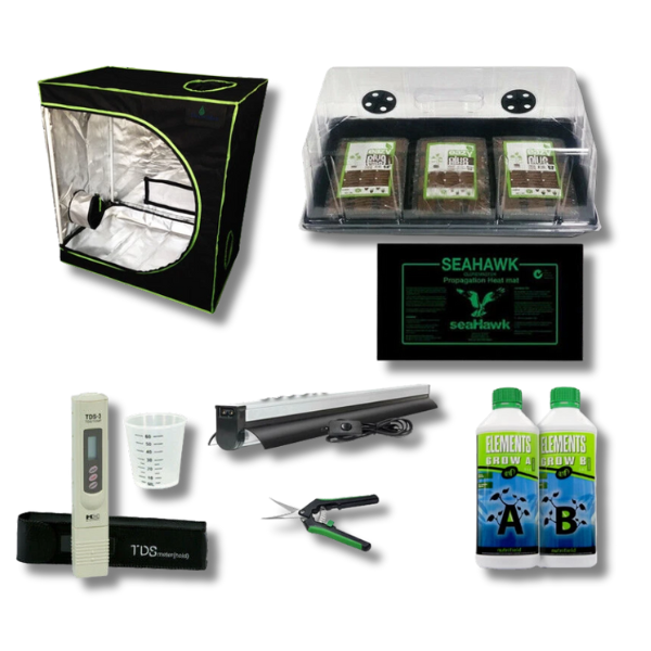 60x60x160cm Grow Tent with 100W LED Samsung Chip and 4 Inch Silent Vent-Off Grid Living Supplies