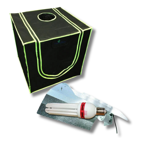 60x60x60cm Grow Tent with Dual Spectrum 2700K and 6400K CFL Lamp - Harvemax-Off Grid Living Supplies