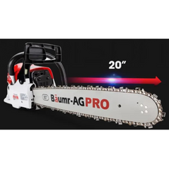62cc Petrol Commercial Chainsaw with 20" Bar & E-Start