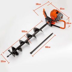 62cc Petrol Post Hole Digger & Augers