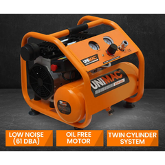 6L 1.5HP Silent Oil-Free Portable Electric Air Compressor
