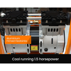 6L 1.5HP Silent Oil-Free Portable Electric Air Compressor