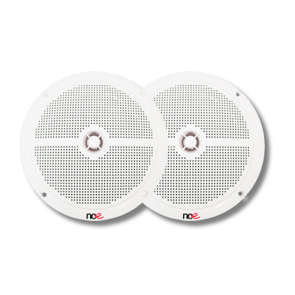6.5 Inch Slimline Outdoor Speakers White For Caravan & RVs-Off Grid Living Supplies Australia