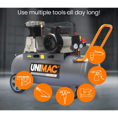 70L 2.2kW 116PSI Commercial Electric Air Compressor with Brushless Motor & Certified Tank