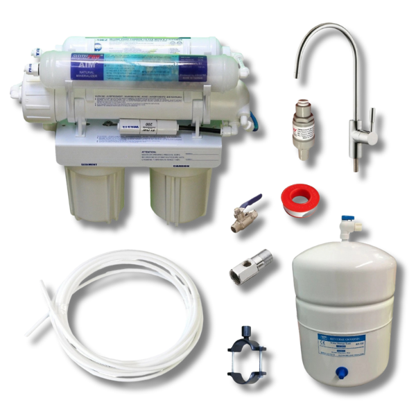 75GPD Compact Reverse Osmosis Water Filter with Alkalising Feature for Caravan Use-Off Grid Living Supplies Australia