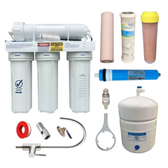 75GPD Reverse Osmosis RO DI Water Filter with Resin for Marine Fish Tanks - PRO-4-D-Off Grid Living Supplies Australia