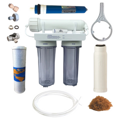 75GPD Reverse Osmosis RO DI Water Filter with Resin for Marine Fish Tanks - PRO-4-D-Off Grid Living Supplies Australia