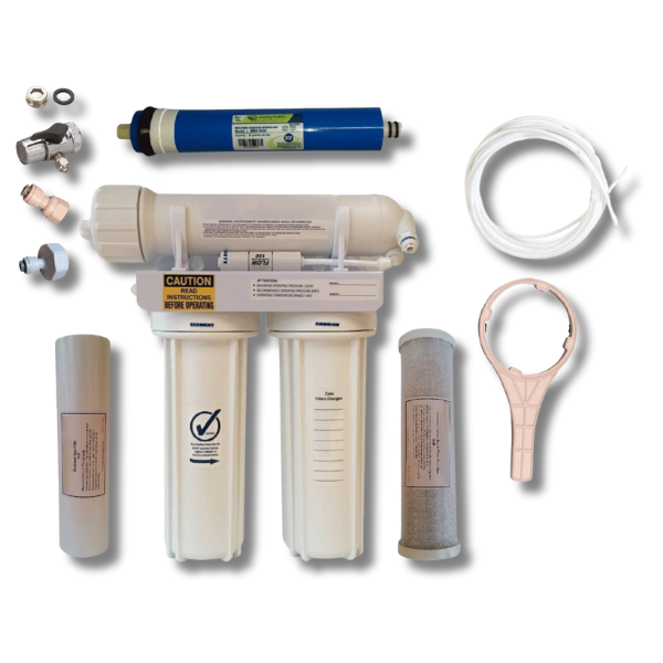 75GPD Wall Mount Reverse Osmosis Water Filter Purifier with RO Membrane-Off Grid Living Supplies Australia