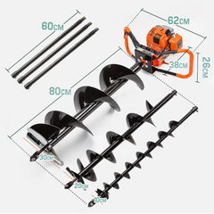 75cc Petrol Post Hole Digger & Augers