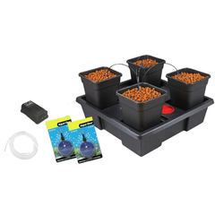 75x75cm Hydroponic Grow System with 4x 18L Wilma Drip Irrigation and Air Pump-Off Grid Living Supplies