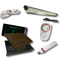 77-Cell Seeding Tray with Heat Mat and Dual CFL + T5 Light-Off Grid Living Supplies